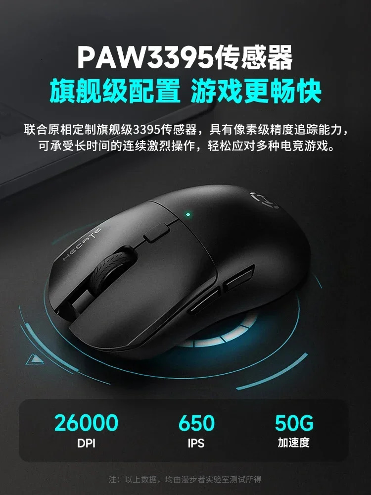 Mice EDIFIER Hecate G3MPro Gamer Mouse 3 Mode Wireless Bluetooth PAW3395 26000DPI Office Transparent Esport Gaming Gifts 231216