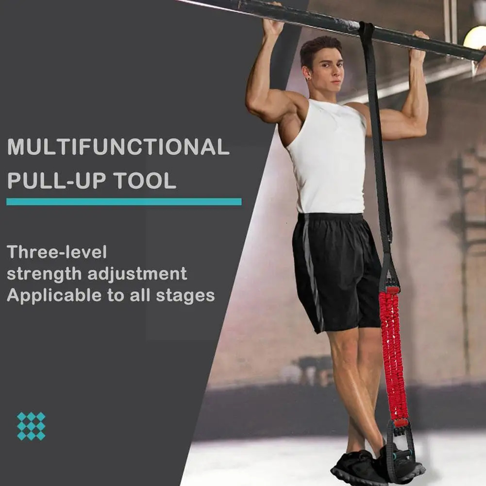 Bungee Pullup Assist Band Elastic Chin Up Assistance Resistance Belt Bands Bar Gym Hanging Muscle Horizontal Arm Training Home Y9t8 231216