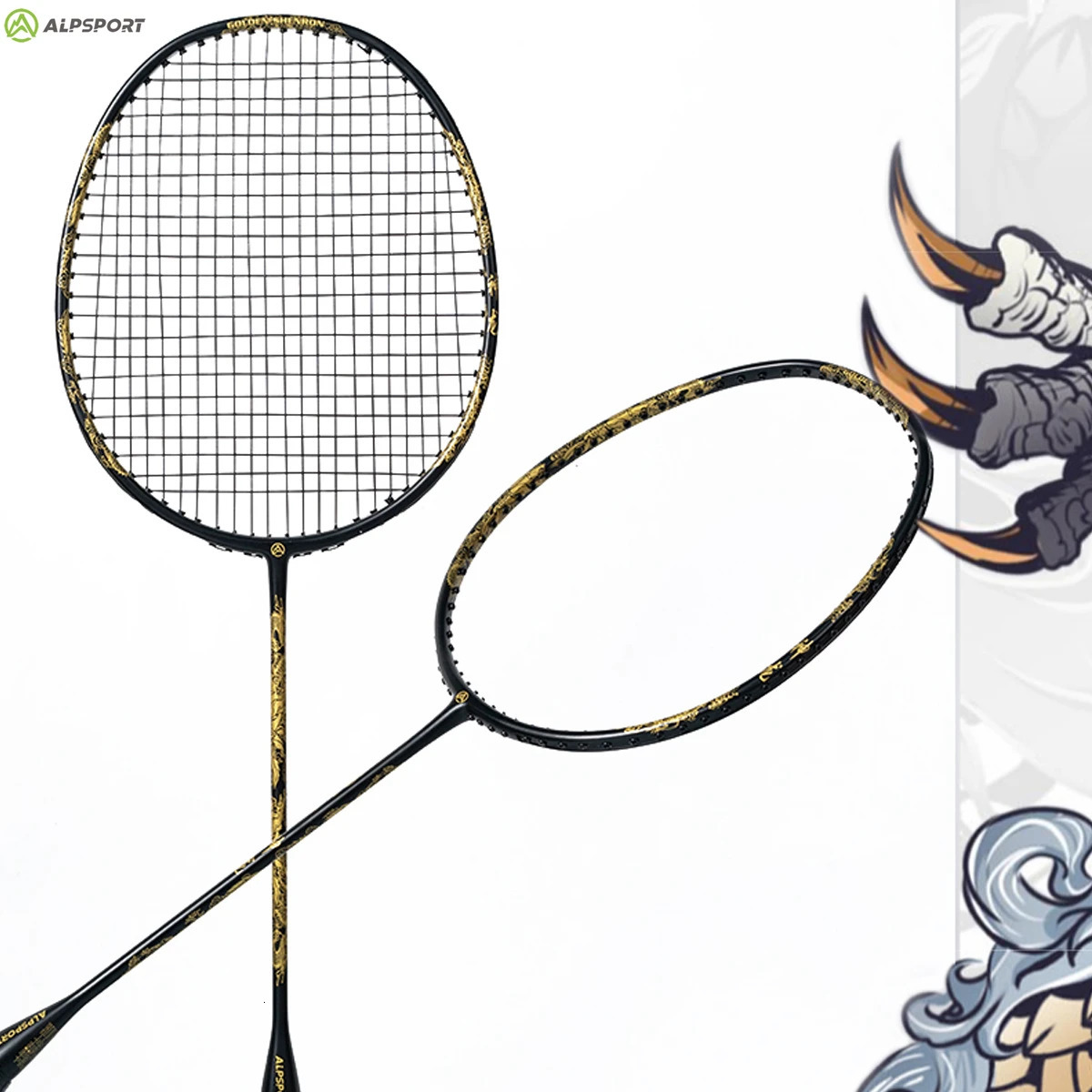 Badminton Rackets Badminton Rackets Alpsport SL Badminton Rackets Includes racket bag and strings 2 racketslot 4U max 25lbs Original Full carbon fibre
