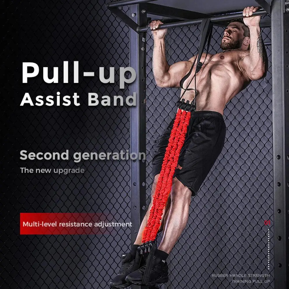 Bungee Pullup Assist Band Elastic Chin Up Assistance Resistance Belt Bands Bar Gym Hanging Muscle Horizontal Arm Training Home Y9t8 231216