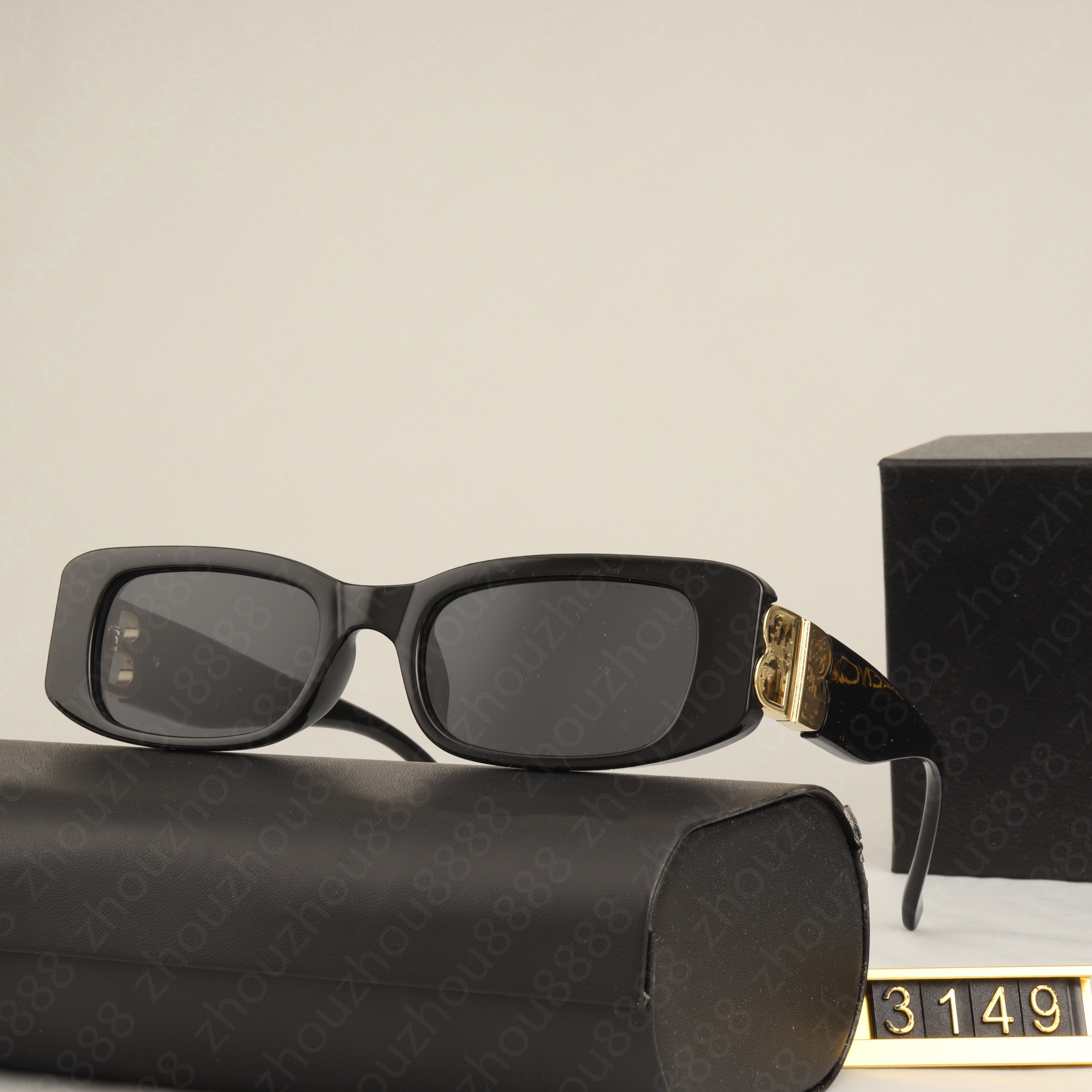 designer glasses Fashion Sunglasses Small Rectangle Bb Women Men 2023 Brand Design Ladies Skinny Outdoor Shopping Shade Retro quality highs 0096