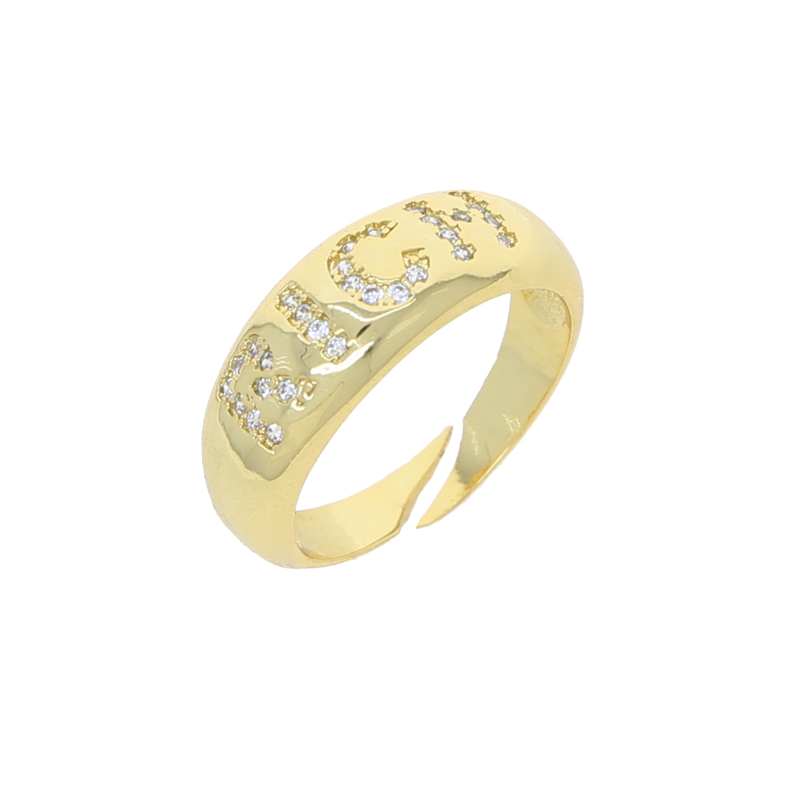 Adjustable Open Designer Ring: High-Quality Zircon Women Men Ring for 2024 Jewelry Wholesale