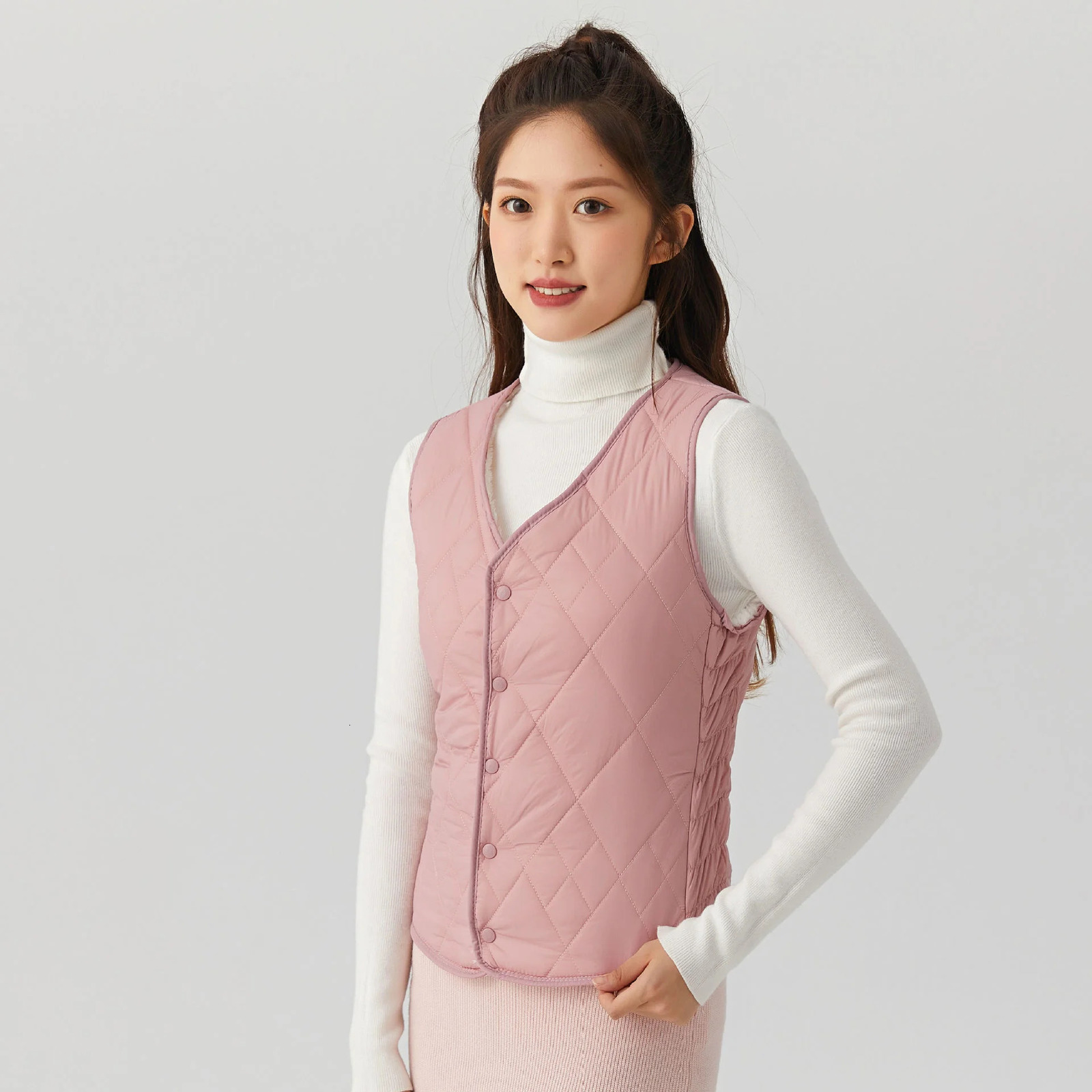 Women's Vest Sleeveless Winter Warm Size 5XL Down Cotton Padded Jacket villus Female Veats Slim fit Waistcoat 231218