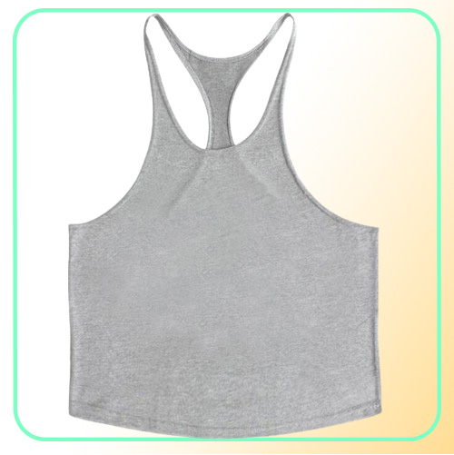 Muscleguys Gyms Tank Tops Mens Sportswear Undershirt Bodybuilding Men Fitness Clothing Y back workout Vest Sleeveless Shirt