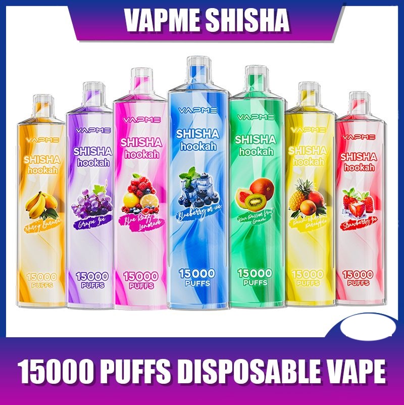 100% Original VAPME SHISHA HOOKAH 15000 Puffs Disposable Vape Device Pen Pod 25ml Pre-filled recharge 650mah Battery vs JNR shisha 12000 15k