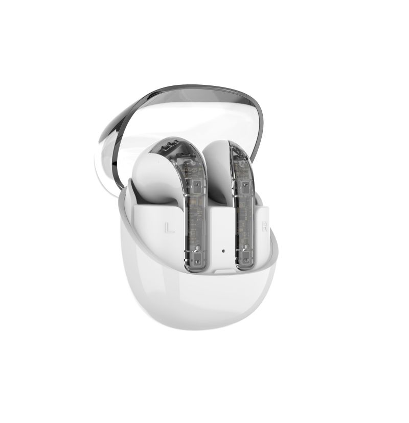 New style TWS Bluetooth wireless earphones C01 In-ear headset Transparent shell Fingerprint control Built-in Microphone High quality Sport Earphone Mu
