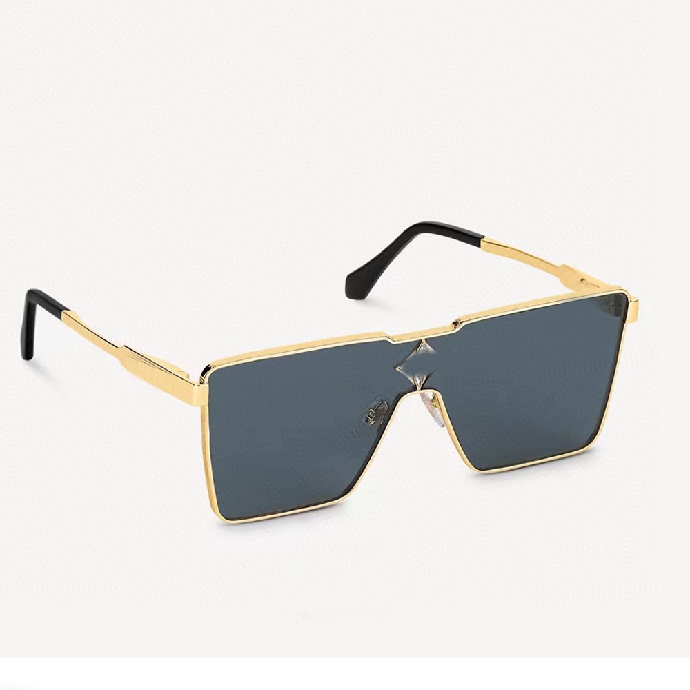 diseo angular diamante CYCLONE METAL SUNGLASSES Hombres Mujeres Gafas de cristal brillantes de Z1700U con un marco delgado actualizado para la temporada Tonos