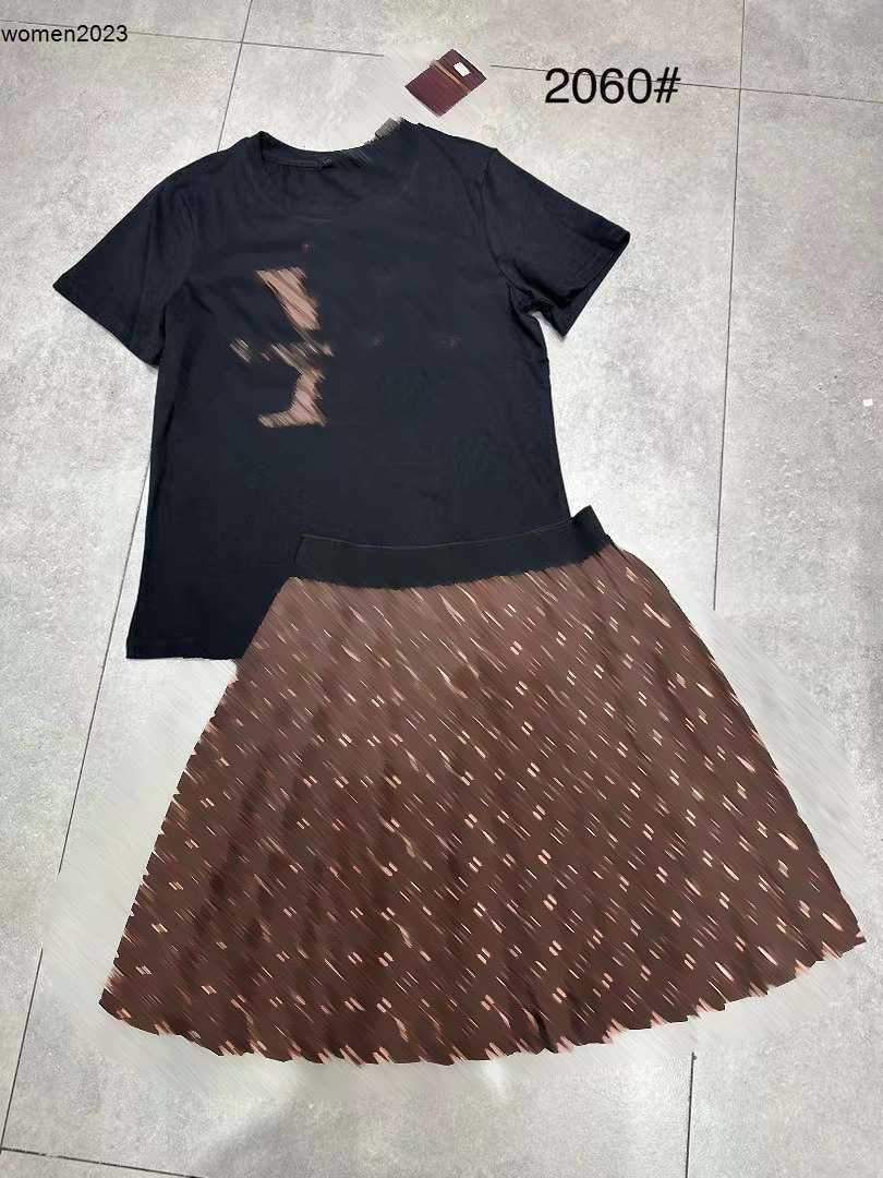 Designer women dress brand womens dress summer t shirt fashion letter printing girl dresses ladies pleated skirts Dec 16