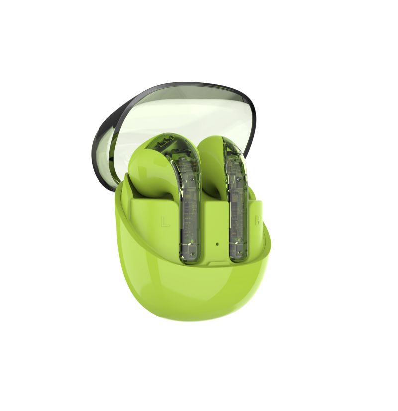 New style TWS Bluetooth wireless earphones C01 In-ear headset Transparent shell Fingerprint control Built-in Microphone High quality Sport Earphone Mu
