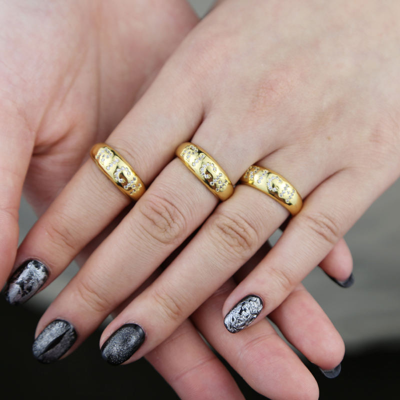 Adjustable Open Designer Ring: High-Quality Zircon Women Men Ring for 2024 Jewelry Wholesale