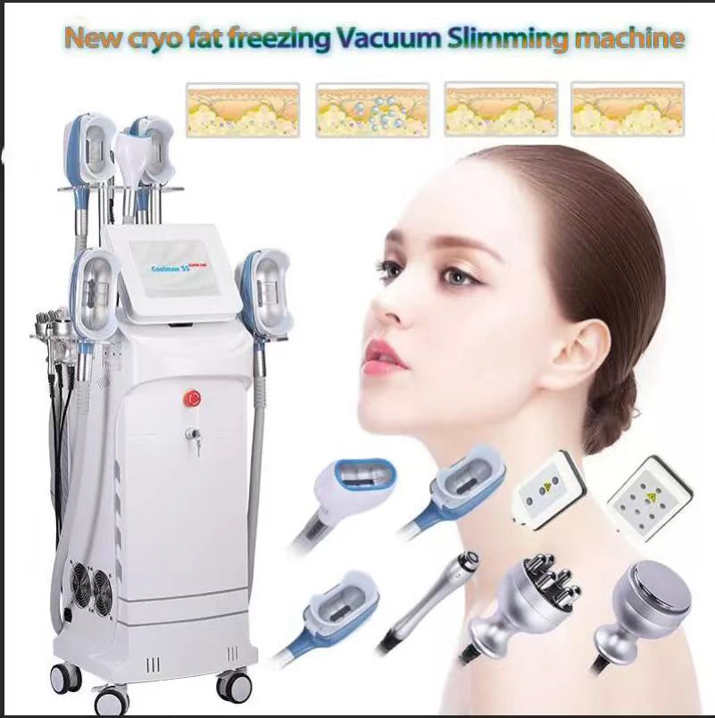 Most Comprehensive Fat Reduction Dissolving 5 Silicon Handles 4D 360 Cryolipolysis Slimming Cellulite Reduction Machine
