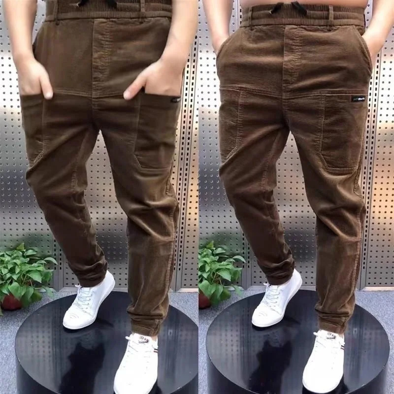 Mens Pants Autumn Joggers Sweatpants Men Casual Cargo Trousers Male Multipocket Cotton Track Fashion Solid 231218