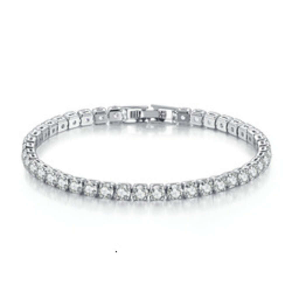 White Gold Bracelet Accessories Women Hip Hop Jewelry Iced Out Diamond Charm