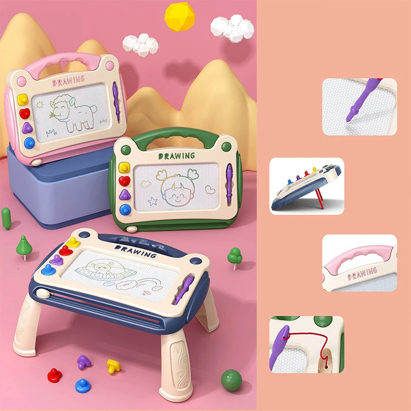 Intelligence toys Children Magnetic Drawing Board Erasable Colorful WordPad Cartoon Painting Graffiti Art Educational Kids Toy Birthday Gift 231218