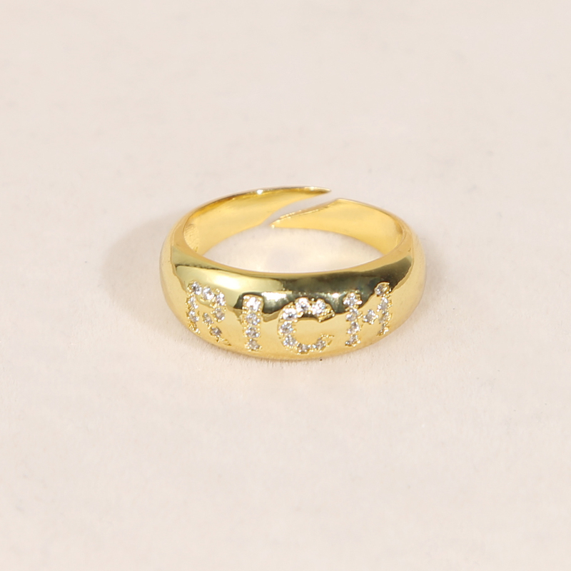 Adjustable Open Designer Ring: High-Quality Zircon Women Men Ring for 2024 Jewelry Wholesale