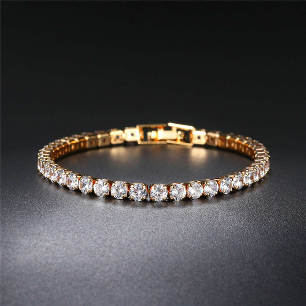White Gold Bracelet Accessories Women Hip Hop Jewelry Iced Out Diamond Charm