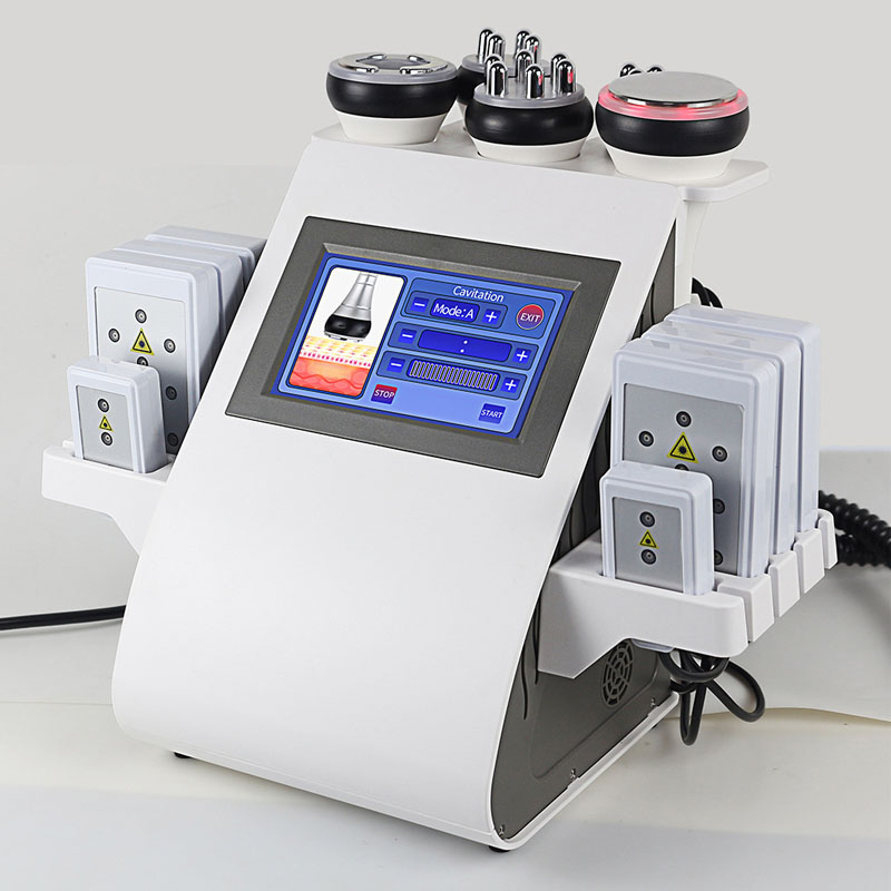 Salon Spa Use 6in1 Cavitation RF Vacuum Laser Slimming Machine Body Tightening Skin Lifting Weight Reduce Fat Loss Cellulite Removal Anti Aging 40K Ul