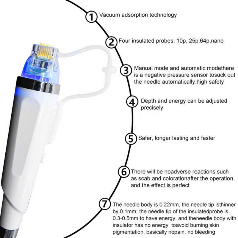 Vertical Gold Radio Frequency Microneedle Device Home Use RF Beauty Instrument Skin Rejuvenation Tightening Acne Scar Stretch Mark Treatment