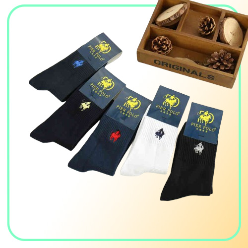 10 Pairslot High Quality Fashion Socks Brand PIER POLO Casual Cotton Business Embroidery Mens Socks Manufacturer Whole