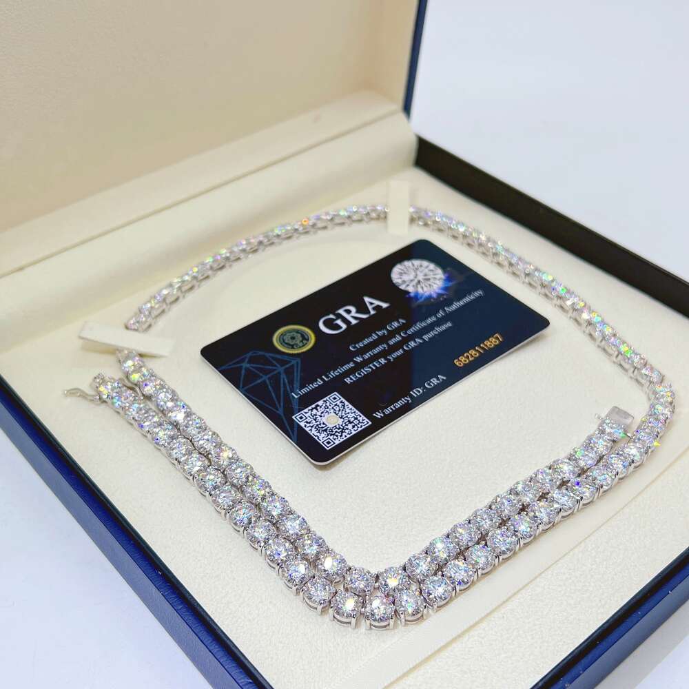 Necklaces Hip hop Jewelry 6.5mm 925 Silver VVS Diamond necklace chain Fashion Iced out Moissanite Tennis Chain