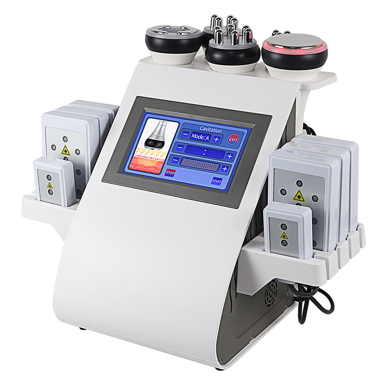 Salon Spa Use 6in1 Cavitation RF Vacuum Laser Slimming Machine Body Tightening Skin Lifting Weight Reduce Fat Loss Cellulite Removal Anti Aging 40K Ul