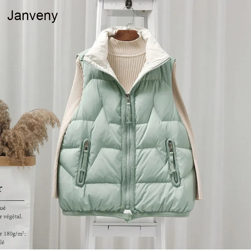 Women's Vests Winter Sleeveless Jacket Female Down Vest 2023 Duck Puffer Waistcoat Ultra Light Winderproof Outwear Women Gilet 231218