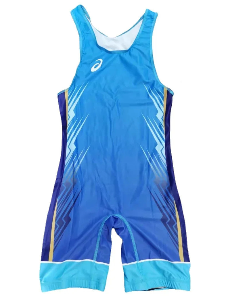 Print Wrestling Suit Freestyle Competition Training Wrestling Suit Adult Nylon High Stretch Wrestling RUS 231216
