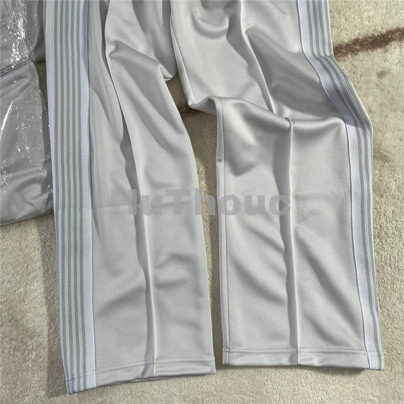 Mens Pants White Stripe Needles Sweatpants Men Women 1 High Quality Embroidered Butterfly AWGE Track 231218