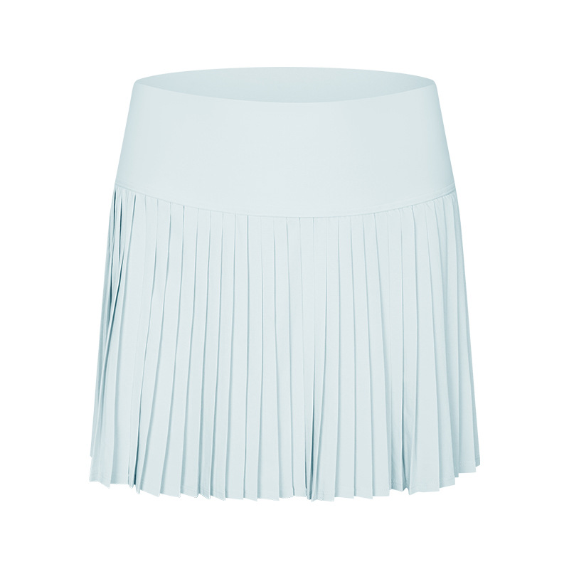 LU Water -cooled Cooling Elastic Tinner Fashion Pleated Skirt Two -layer Three -point Sports Pants Skirt