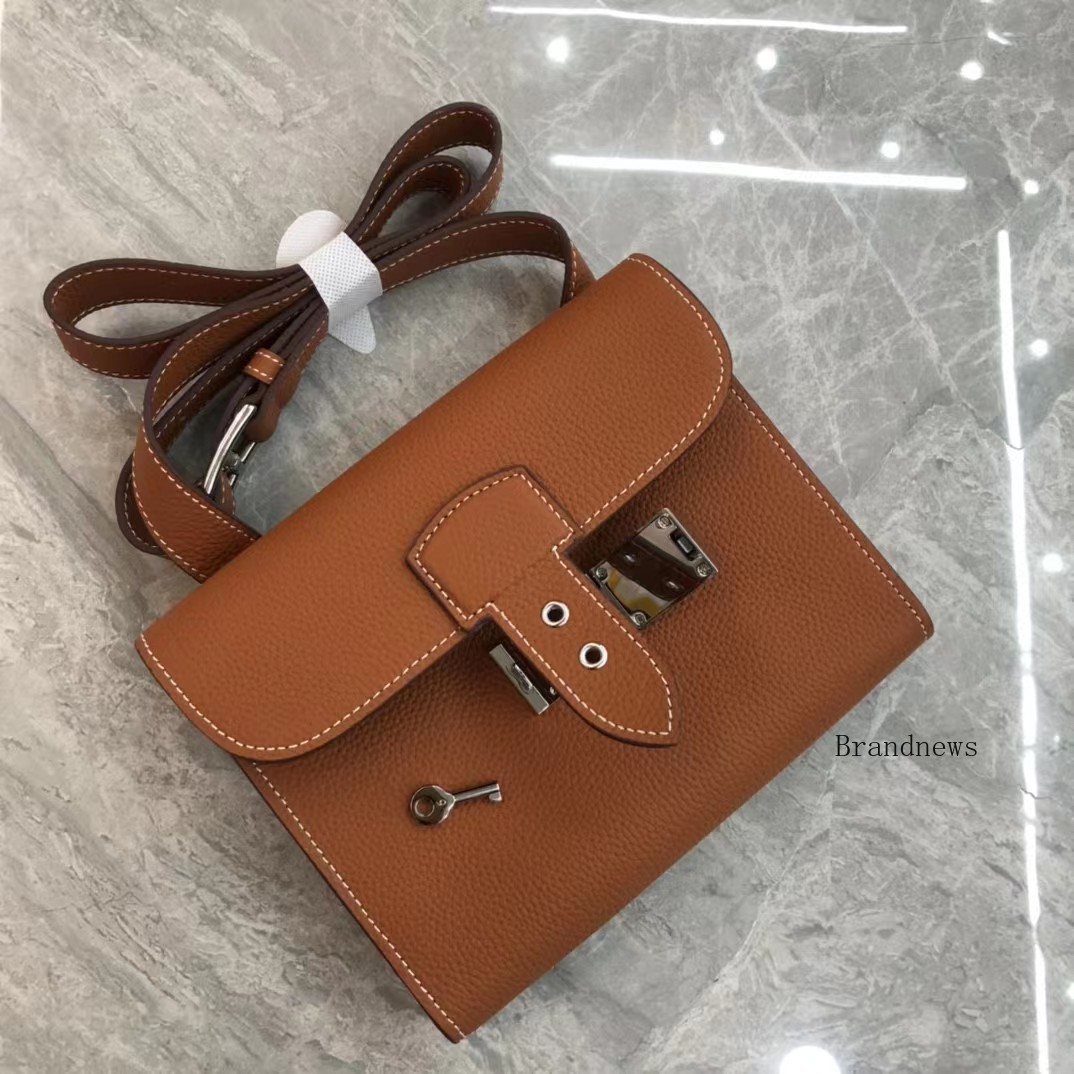 Genuine Crossbody Bag For Men & Women - T Leather Designer Clutch, Black, Grey, Brown, White
