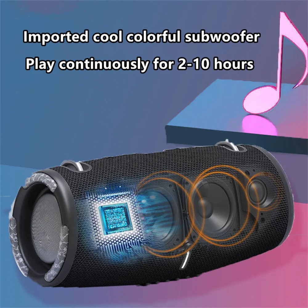 Computer S ers Portable Waterproof 100W High Power Bluetooth S er RGB Colorful Light Wireless Subwoofer 360 Stereo Surround TWS FM Boom Box 231216