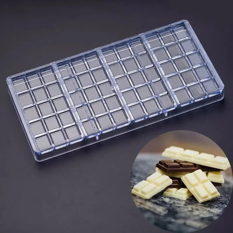 Polycarbonate Chocolate Moulds Chocolates Bar Mold Tray Baking Pastry Bakery Tools Forms For Chocolate Candy Mould Moldes De Chocolate De Policarbonat