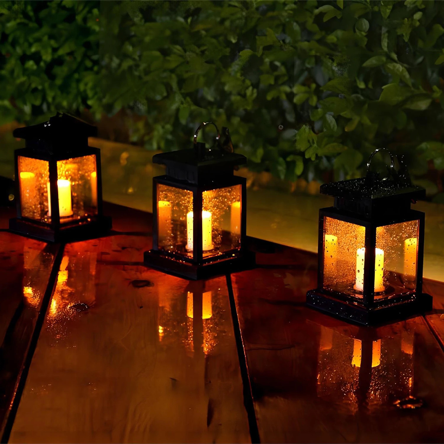Garden Decorations LED Solar Lights Candle Lantern Outdoor Lamp With Hook Landscape Lighting Floor Waterproof Christma 231216