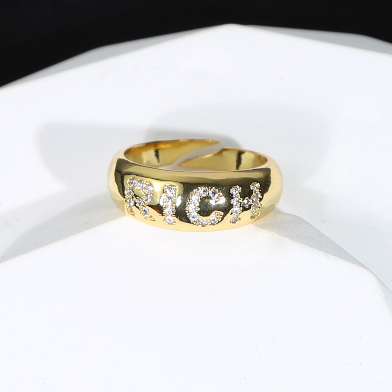 Adjustable Open Designer Ring: High-Quality Zircon Women Men Ring for 2024 Jewelry Wholesale