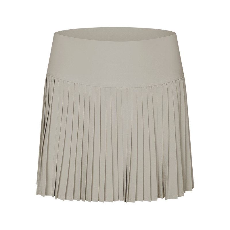 LU Water -cooled Cooling Elastic Tinner Fashion Pleated Skirt Two -layer Three -point Sports Pants Skirt