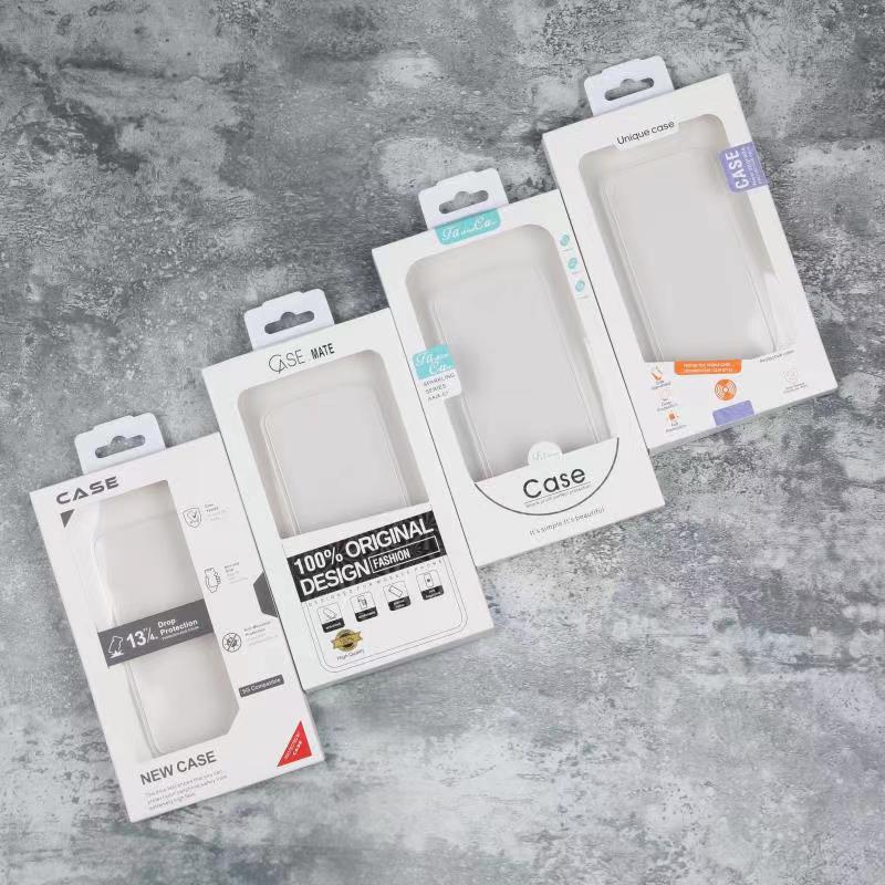Universal White Cardboard Mobile Case Box Empty Phone Cases Retail Package Box Packaging For iPhone 14 13 12 11 Pro MAX 8 Plus Samsung S21 S22 Huawei 