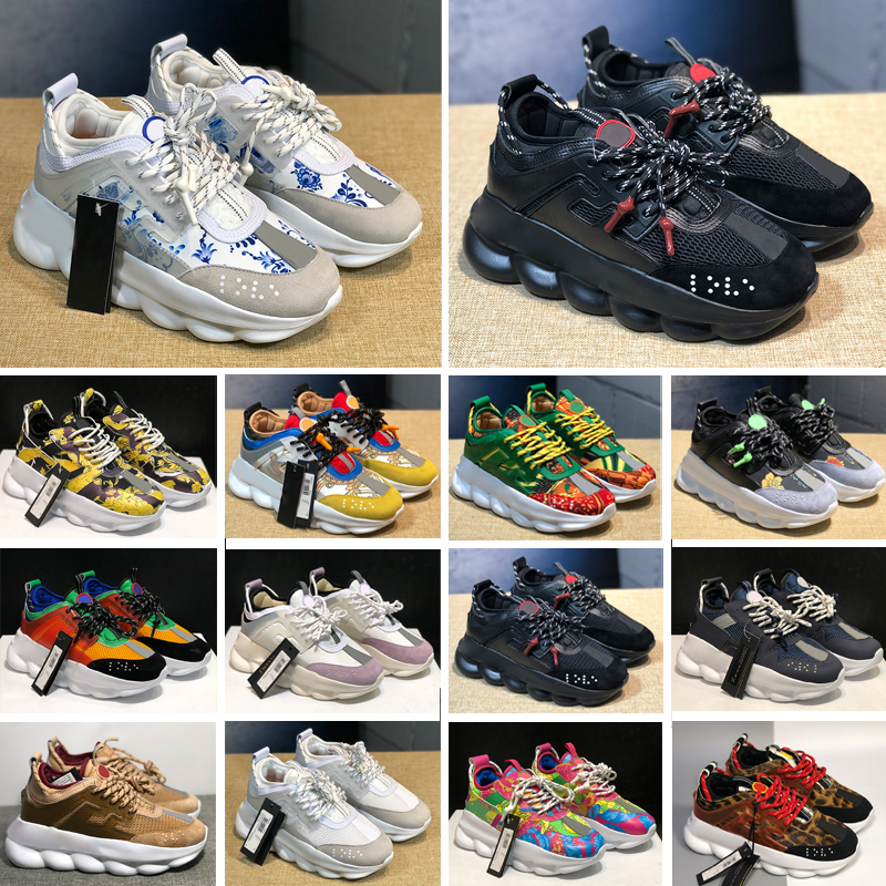 2025 Designer Italy Casual Shoes Quality Reaction Wild Jewels Chain Link Trainer Sneakers EUR 36-46