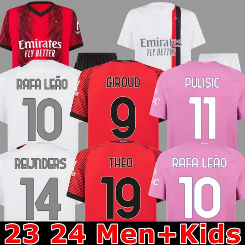 REIJNDERS 23 24 KOCHE soccer jerseys GIROUD DE KETELAERE RAFA LEAO football shirt fourth 4th men kids kit uniforms 2023 2024 PULISIC LOFTUS-CHEEK AC THEO milans