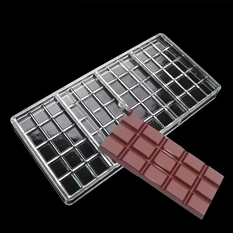 Polycarbonate Chocolate Moulds Chocolates Bar Mold Tray Baking Pastry Bakery Tools Forms For Chocolate Candy Mould Moldes De Chocolate De Policarbonat