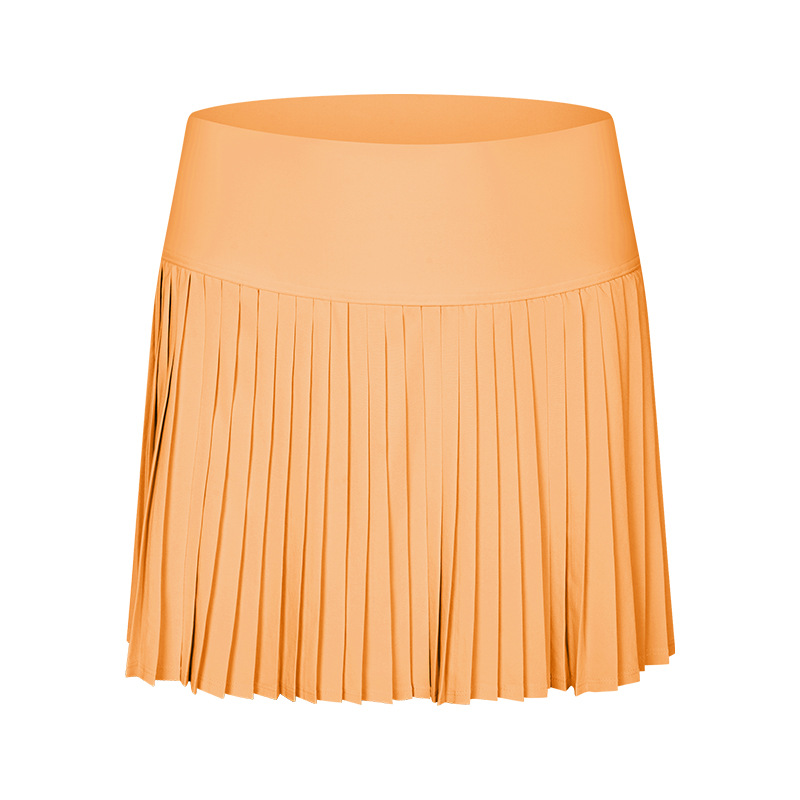 LU Water -cooled Cooling Elastic Tinner Fashion Pleated Skirt Two -layer Three -point Sports Pants Skirt
