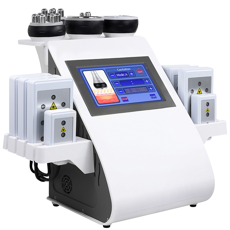 Salon Spa Use 6in1 Cavitation RF Vacuum Laser Slimming Machine Body Tightening Skin Lifting Weight Reduce Fat Loss Cellulite Removal Anti Aging 40K Ul