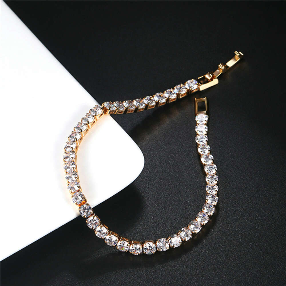 White Gold Bracelet Accessories Women Hip Hop Jewelry Iced Out Diamond Charm