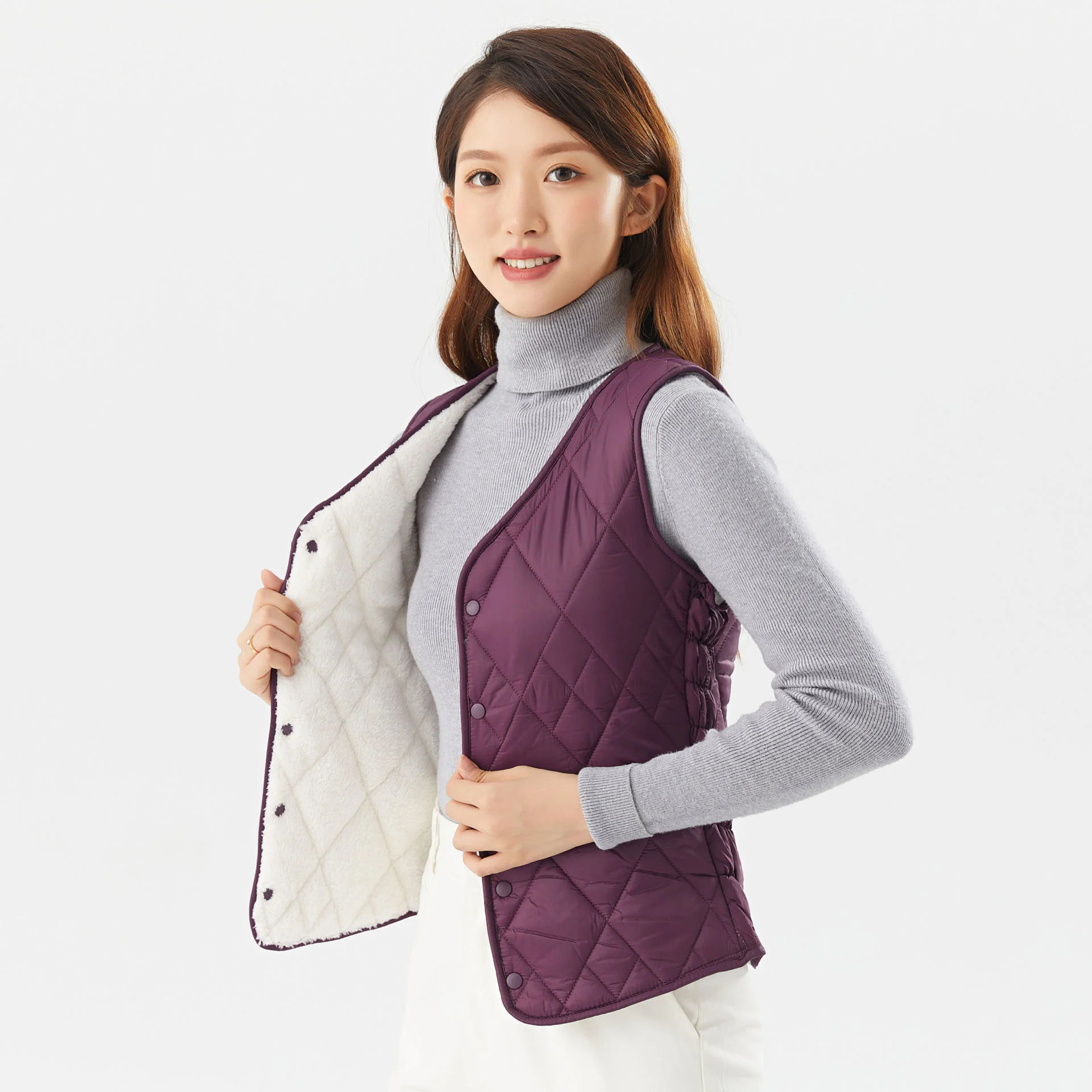 Women's Vest Sleeveless Winter Warm Size 5XL Down Cotton Padded Jacket villus Female Veats Slim fit Waistcoat 231218