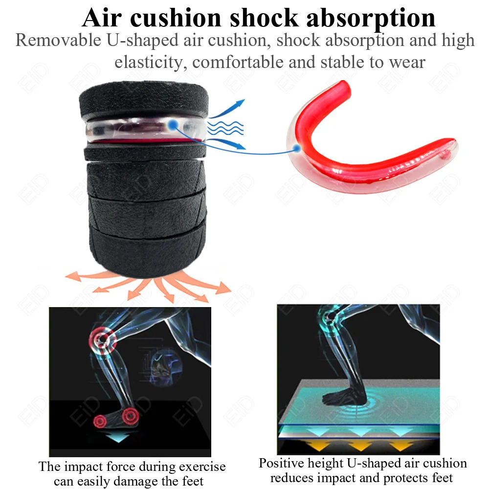 Shoe Parts Accessories EiD 3-9cm Height Increase Insole Cushion Height Lift Adjustable Cut Shoe Heel Insert Taller shockarch Support Absorbant Foot Pa
