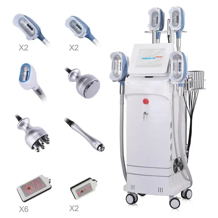 Most Comprehensive Fat Reduction Dissolving 5 Silicon Handles 4D 360 Cryolipolysis Slimming Cellulite Reduction Machine