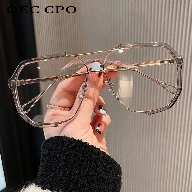 Sunglasses Frames Oversized Women 2023 Unique Fashion For Men UV400 Punk Glasses Trending Female Eyewear 231216