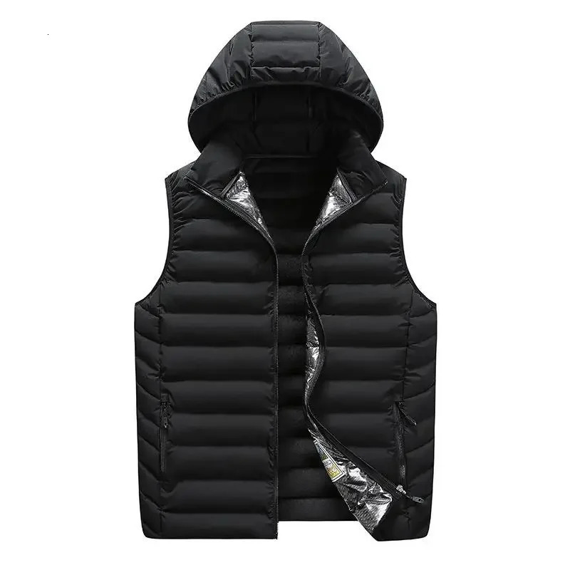 Men's Vests Autumn and Winter Large Cotton Vest Thickened Warm Tank Top Sleeveless Sweetheart Coat 231218