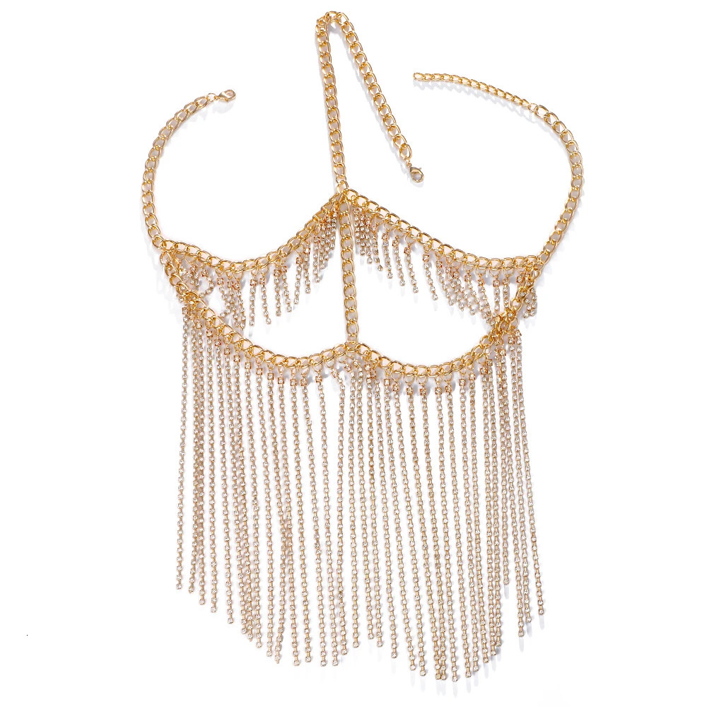 Other Indian Jewelry Full Tassel Mask Chain Decoration Face For Women Bridal Veils Wedding Crystal Beaded Christmas Party 231219