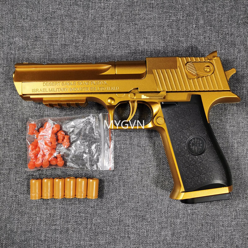 Desert Eagle Blowback Pistol Toy Soft Bullet Air Soft Manual Blaster Pneumatic Handgun for Adults Kids Boys Birthday Gifts