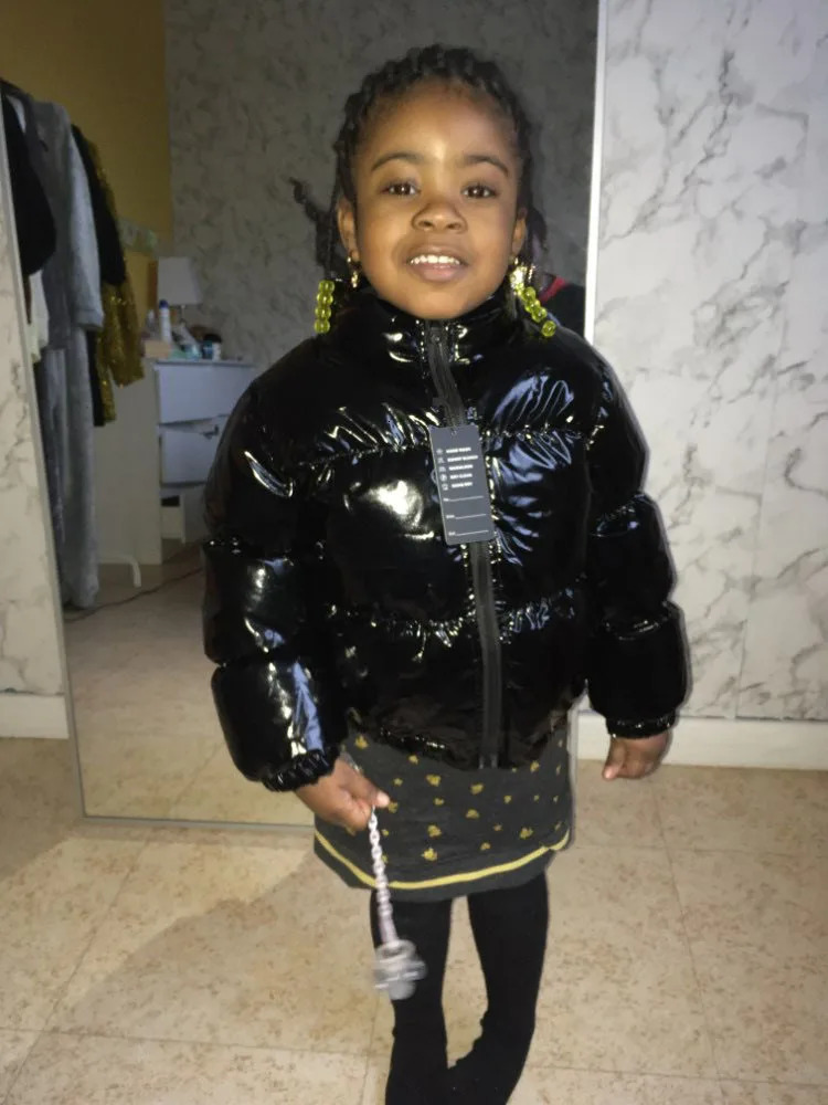 Down Coat 3 8Y Fashion Girls Boy Winter Coats Jackets Fall Boutique Clothes Faux Leather PU Children Kids Puffer Bubble 231218